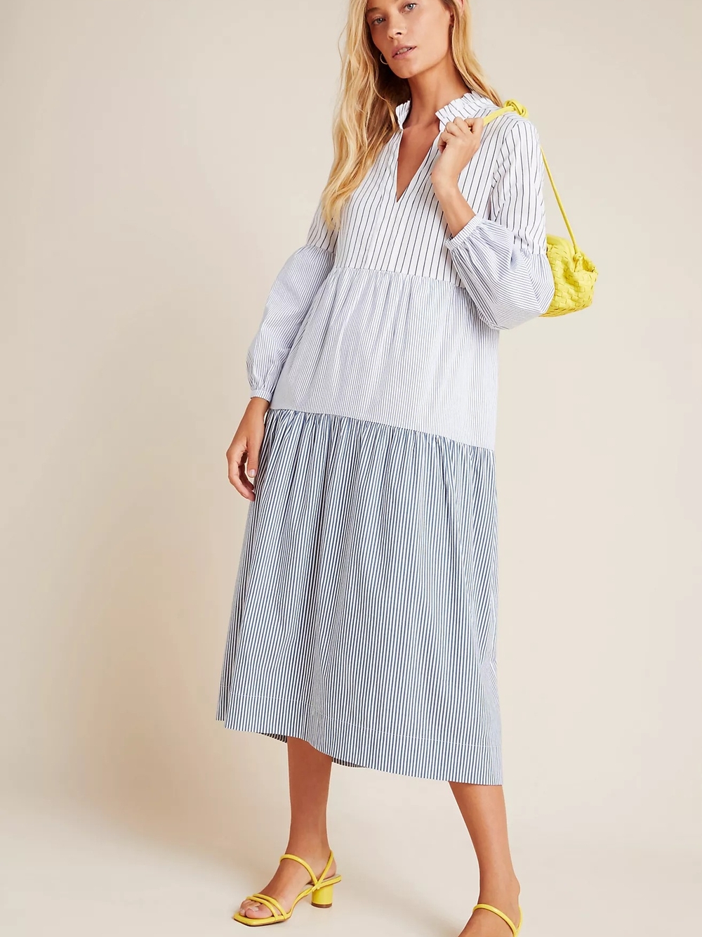 Maeve Anthropologie  Bonnie Tiered Midi Dress Size Small